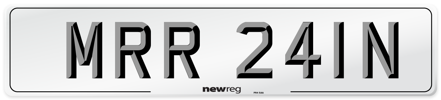 MRR 241N Number Plate from New Reg